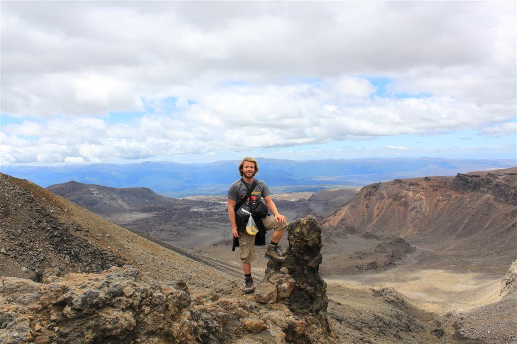 Vulkankraterwanderung in Neuseeland