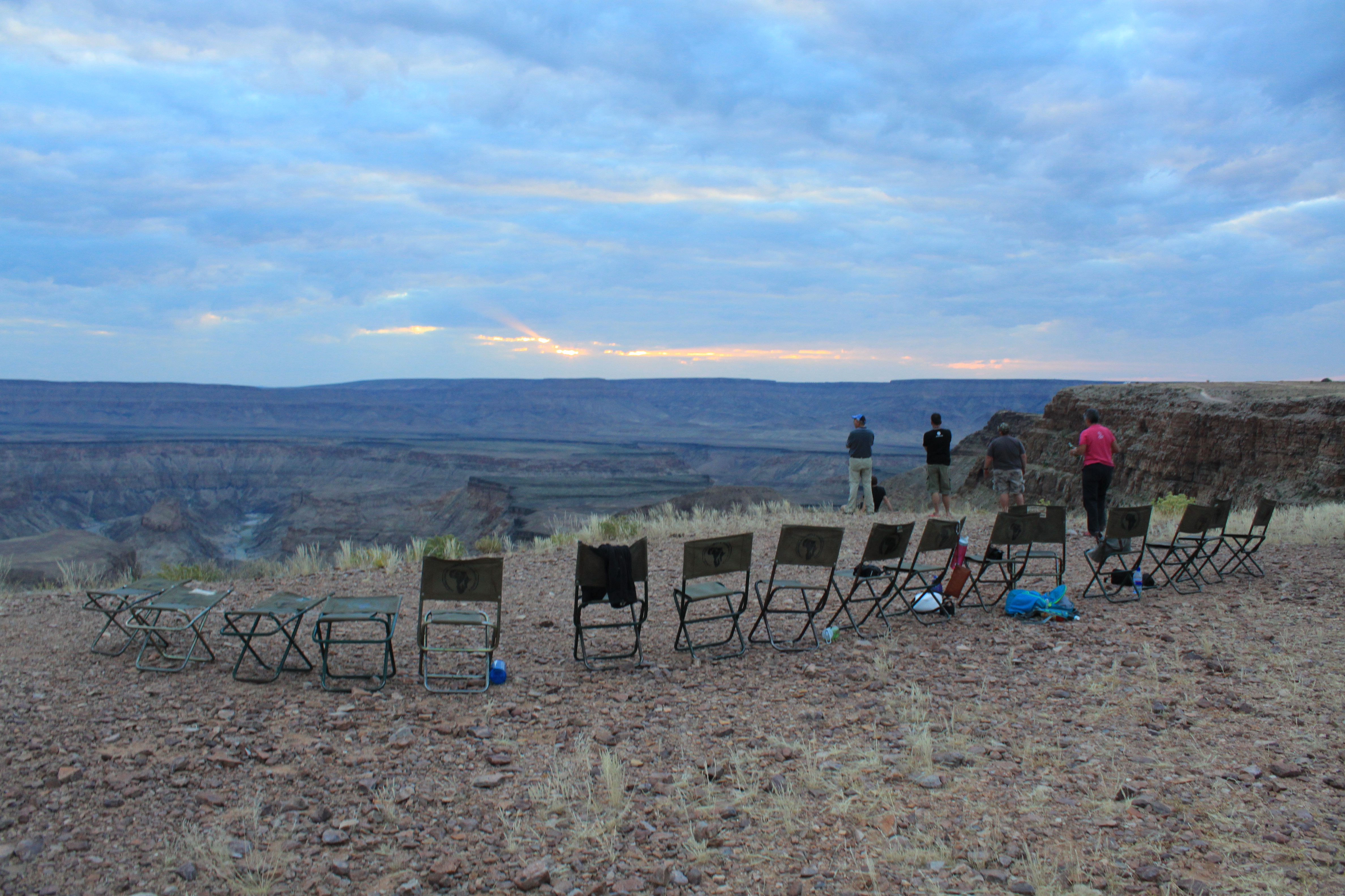 Abendessen am  Fish River Canyon mit Ausblick