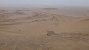 Wüstenpanorama beim Sandboarding in der Namib Wüste bei Swakopmund