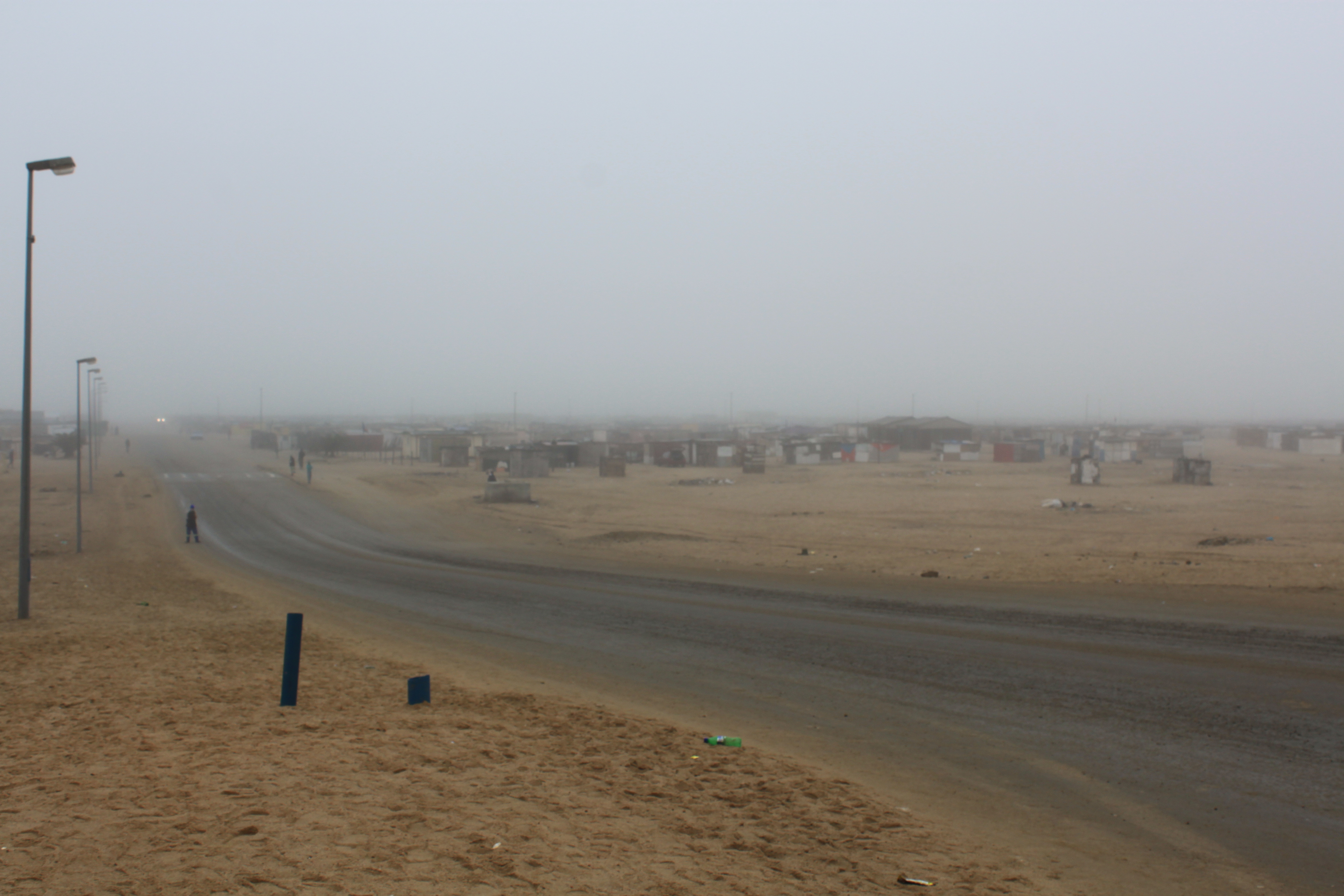 Slum in Namibia aus der Ferne