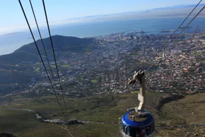 Tafelberg Seilbahn mit Blick auf Kapstadt