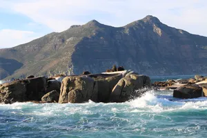 Ausblick aus der Ferne auf das Tafelberg-Massiv