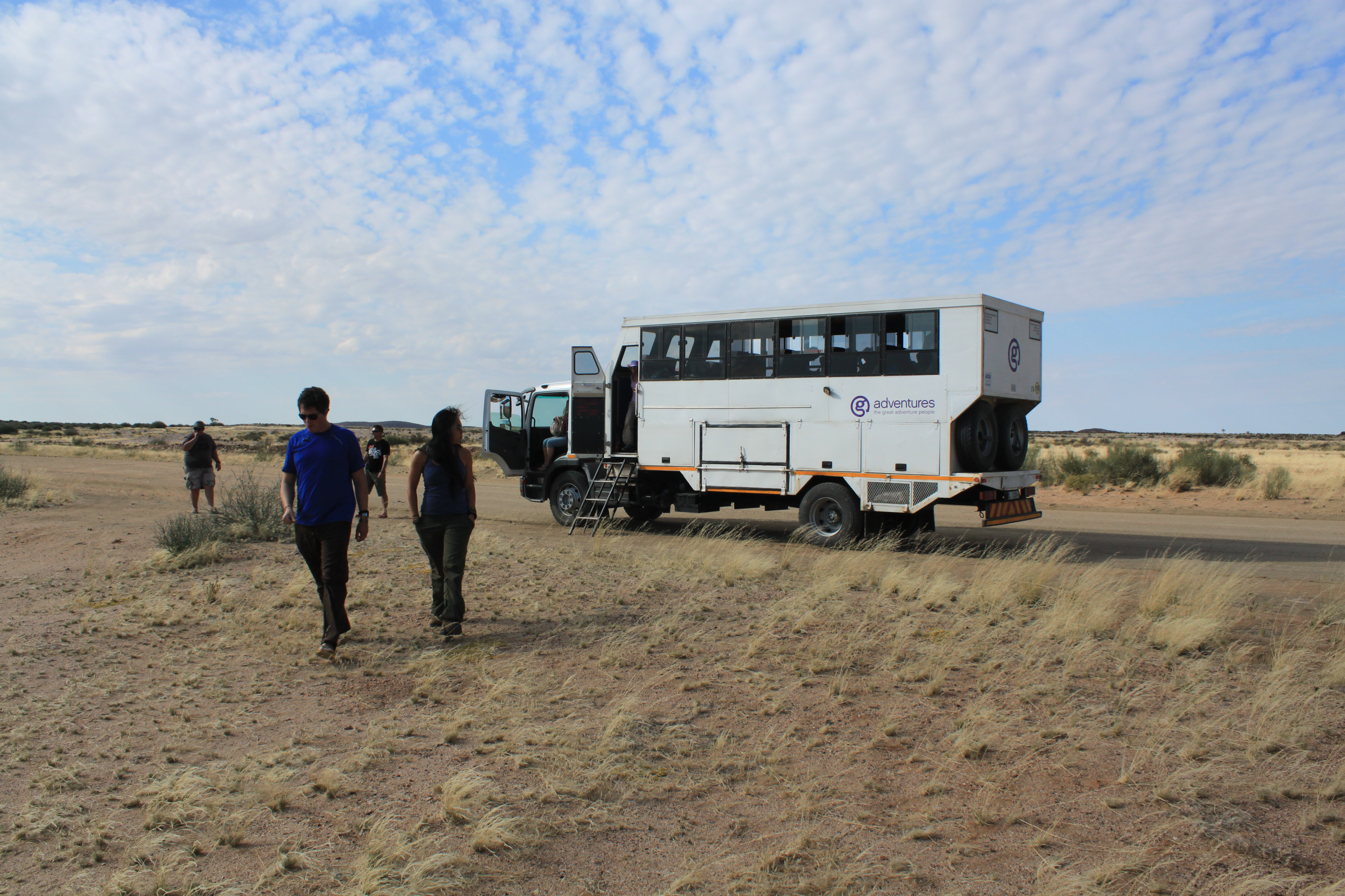 Mit dem Overland Truck in der Wüste